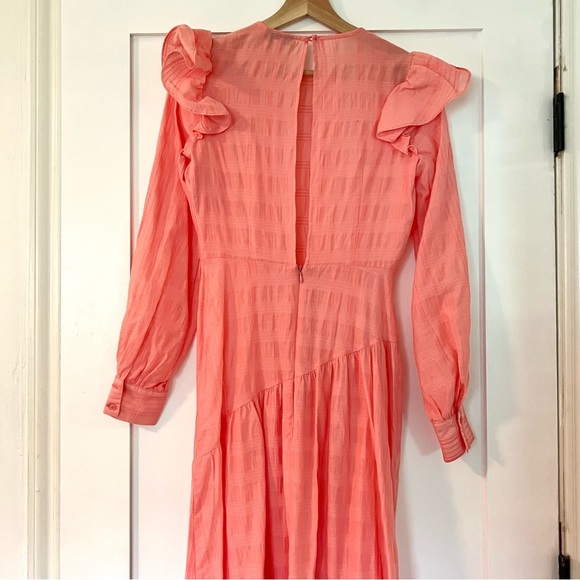 NWT Topshop Check Dress in Coral - Picture 4 of 5
